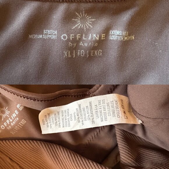 Offline by Aerie Brown Sports Bra - Size X-Large - Picture 6 of 6